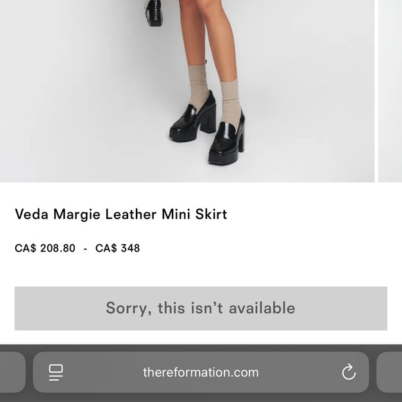 ⭐️ Reformation | Veda Margie Sheep Leather Mini Skirt - Picture 8 of 16